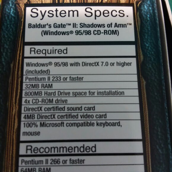 Dungeons and Dragon's Baldur's Gate II Shadows of Amn Win 98/98 Computer Game - Picture 7 of 7